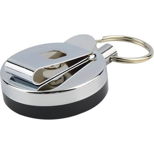 Stainless Steel Tool Belt Money Retractable Key Recoil Ring Pull Clip Key Chain Accesorries For Businessman Women Valentine Gift