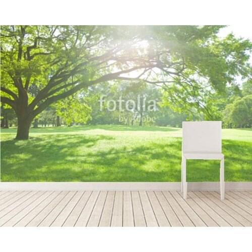 Custom tree wallpaper,sunny tree grass,natural landscape mural for living room bedroom sofa background wallpaper papel de parede