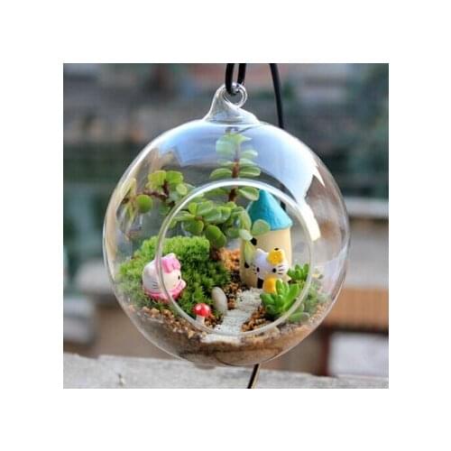Clear Flower Hanging Vase Planter Terrarium Container Glass Home Wedding Decor S
