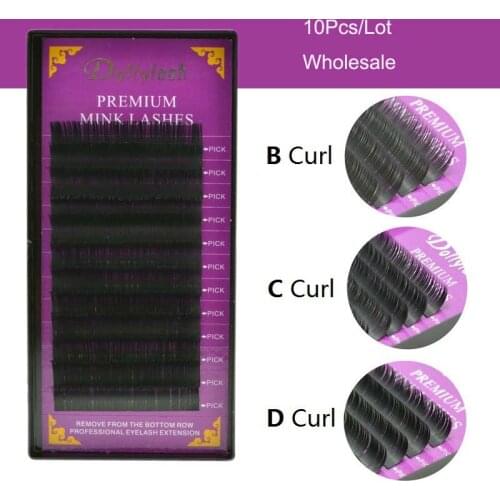 12Rows Falsh Eyelash For Professional Eyelash Extension Soft Imitated Mink Wool Eye Lash Extension