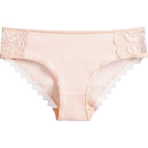 Sexy Lace Panties for Women Cotton Underwear Girl Comfortable Briefs Low-Rise Cotton Crotch Ladies Plus Size Lingerie Intimates