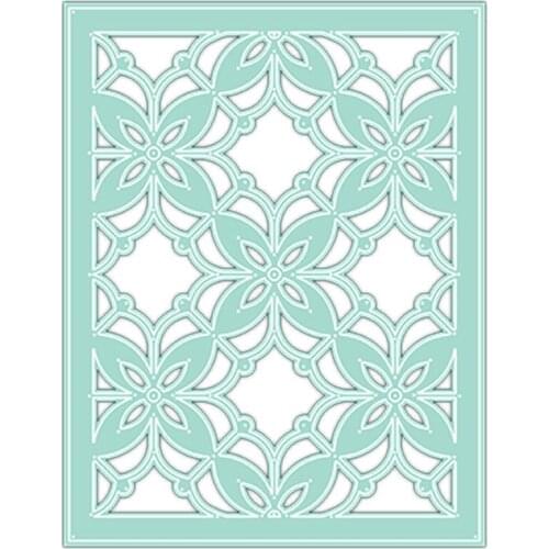 Modern Geometric A2 Coverplate Flower Type Metal Cutting Die Scrapbook Embossed Paper Card Album Cut Die New for 2021 Arrive