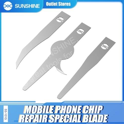 SUNSHINE SS-101G Hand Polished Mobile Chip Repair Special Blade kit Quickly Remove Glue knife 3PCS Multifunctional Application