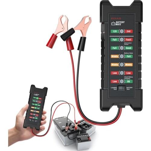 Lamjad Car Battery Tester BM410/420 12V-24V Digital Test 7 LED Display brake oil tester for Car Quick Crank Charging Diagnostic