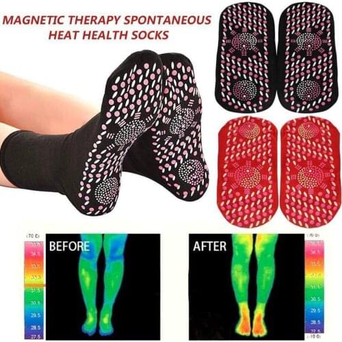 Unisex Winter Magnetic Health Socks Self Heating Warm Breathable Massage Socks -OPK
