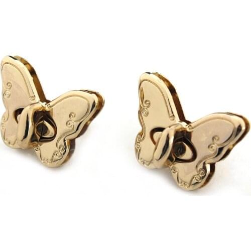 1pcs Metal Butterfly Shape Turn Lock Fashion Twist Lock For DIY Handbag Bag Purse Luggage Hardware Closure Bag Parts Accessories
