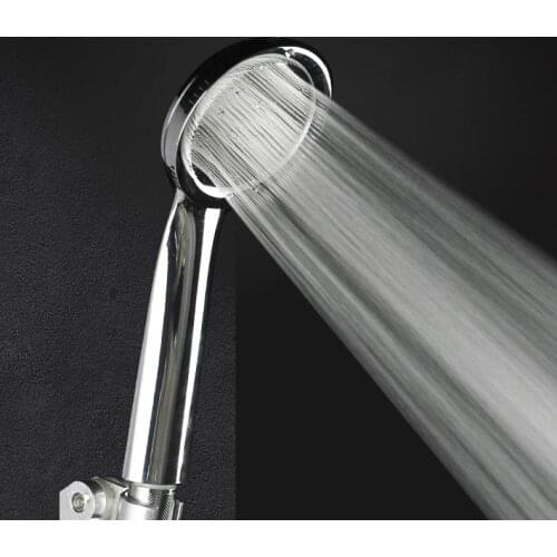 1PC Pressurized Nozzle Shower Head ABS Bathroom Accessories High Pressure Water Saving Rainfall Chrome Shower Head