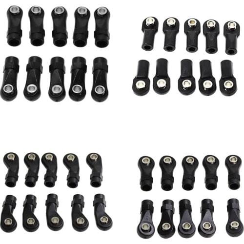 10Pcs Plastic M4 Rod End Link Linkage Balls Joint Head for 1/10 RC Car Crawler Axial SCx10 II 90046 TRAxxAS TRx4