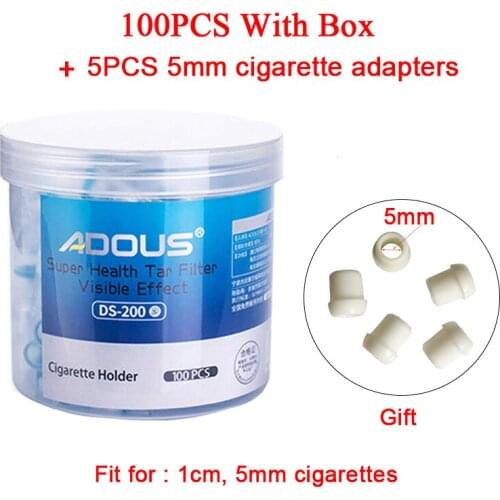 100Pcs Cigarettes Tobacco Smoking Filter Pipe Cleaning Container Healthy Smoking Accessories Cigarettes Reduce Tar Filter Holder