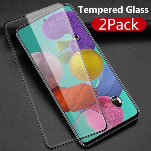 2Pcs Full Cover On For Samsung A51 A71 5G Protective Glass On For Samsung Galaxy A70 A50 4G Tempered Glas creen Protector Film