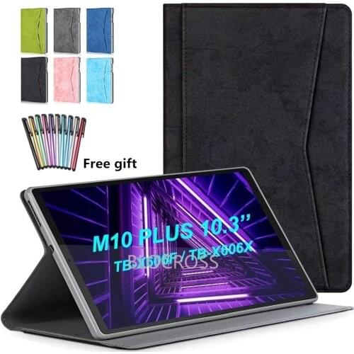 2020 New Case For Lenovo Tab M10 Plus X606 10.3'' TB-X606F X606X Folio Case for Lenovo Tab M10 X505F X605 10.1 inch with Stylus