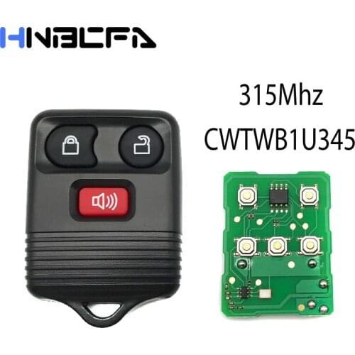3 Buttons Remote Car Key for Ford Complete Smart Control Replacement CWTWB1U345 315MHz
