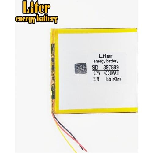3 line 3.7V,4000mAH (polymer lithium ion battery) Li-ion battery for tablet pc 7 inch 8 inch 9inch 397899