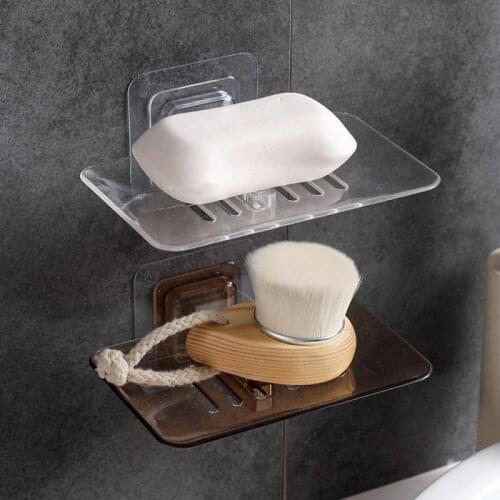 Bathroom Accessories Bathroom Soap Dishes Shower Soap Box Dish Storage Plate Tray Holder Case Soap Holder Box Shelf Wall Rack