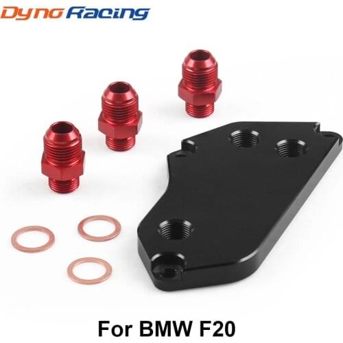 Aluminum Oil Filter Oil Cooler fitting Adapter For BMW F20 With AN10 Fittings Oil Adapter