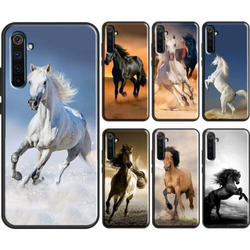 Running horses For OnePlus 9 Pro 8 7T 8T Nord Case For OPPO Realme 8 Pro X2 6 7 Pro GT Neo C3 C21 Cover