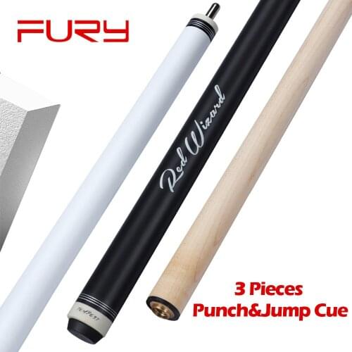 FURY Jump Break Cue EA Billiard Punch&Jump Cue Stick 55‘’ 58‘’ 13.5mm Tip Maple Ashwood Billar Break& Jump Cue Kit with Gifts