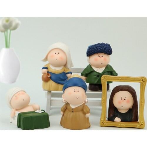 Blind Box Funny Half moon Artist Series Action Figure Doll Toys Kawaii Fat Anime Figure Blind Box Gifts for Kids Girls