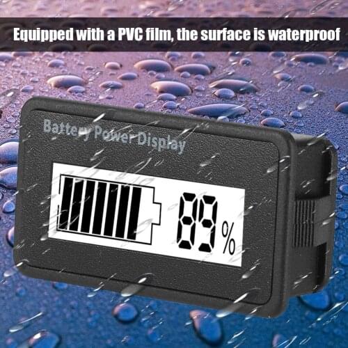 GY-6H Battery Capacity Indicator Voltmeter 12-48V Battery Power Display Lithium Lead acid Battery Tester Voltmeter LCD screen