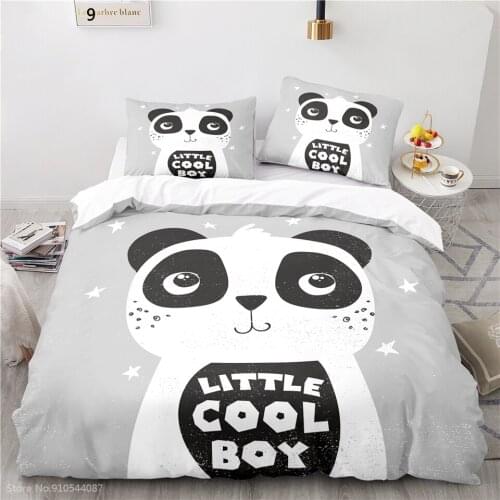 Nordic Style Cartoon Cute Forest Bear Bedding Set Twin Full Queen King Duvet Cover Sets Pillowcase Boys Girls Kids Bedroom Decor