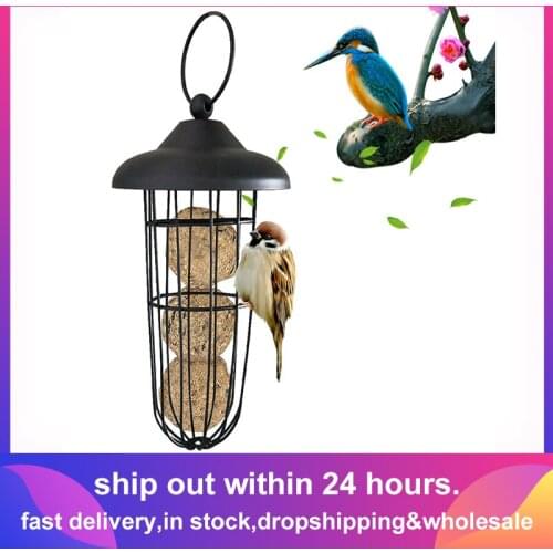 Bird Feeder Hanging Automatic Bird Feeding Tool High Quality Metal Carrying Bird Feeder For Outdoor Use Pet Bird Feeder