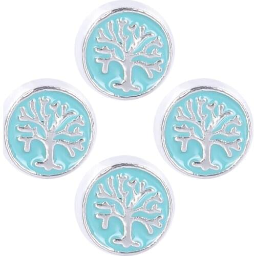 F531 Fashion 20pcs/lot Round Green tree Charms Floating Locket Charms for Living Memory Locket Wholesale
