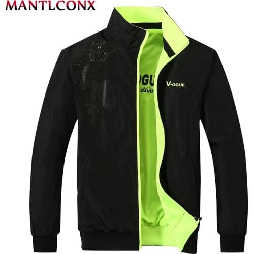 MANTLCONX 2020 New Mens Jackets and Coats Male Causal Fashion Large Size Zipper Bomber Jackets casacos masculino Plus size 5XL