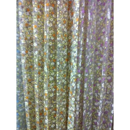 CS 140 HOT High quality modern rose floral tulle window sheer Curtain fabrics for living room the bedroom window Screening panel