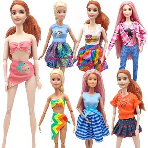 Fashion Handmade Outfit for Barbie Dolls Clothes Toys for Girls Swimsuit Doll Accessories Dress Toys for Children Doll Clothes