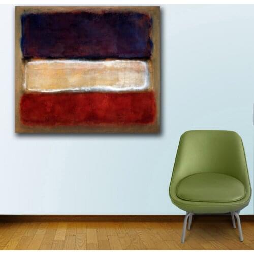 Wall Pictures For Living Room Abstract Mark Rothko Untitled (Purple, White, and Red) Canvas Art Home Decor Modern Oil Painting