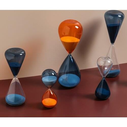 Nordic style home minimalist office desk decor on the table Glass hourglass timer Desk accessory Creative Gifts souvenirs