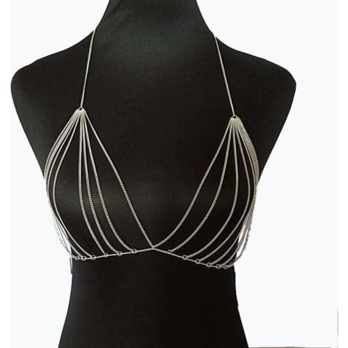 New Arrival Women Sex Gold Color Bra Body Chain Jewelry Bikini Waist Delicate For Gift