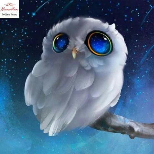 Full Square Drill 5D DIY Diamond Painting Animal Owl Embroidery Cross Stitch 3D Home Decor
