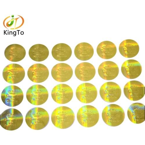 Custom embossed anti-counterfeiting gold 3d hologram sticker security serial number label