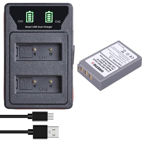 PS-BLS5 BLS5 BLS-50 BLS50 Battery Charger with Charger for Olympus PEN E-PL2, E-PL5, E-PL6, E-PL7, E-PM2, OM-D E- M10, E-M10 II