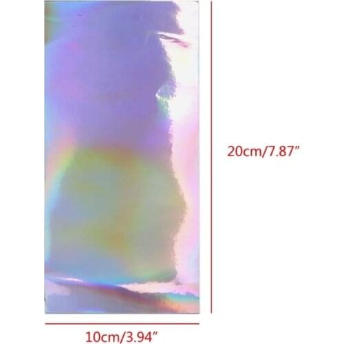 R58E 10Pcs DIY Aurora AB Effect Reflective Mirror Paper Self Adhensive Resin Fillings