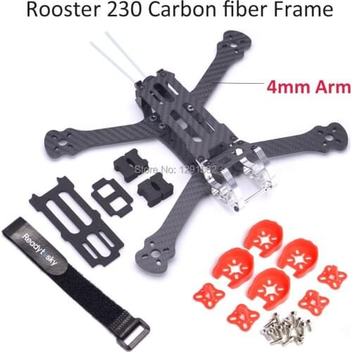 Rooster 230 wheelbase 225mm 5" FPV Racing Drone Quadcopter Frame 5 Inch FPV Freestyle Frame Red motor cover