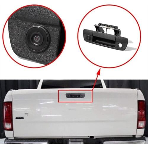 Tailgate Handle Backup Rear View Camera for Dodge Ram 1500 2500 3500 2010-2017 Reverse Waterproof Backing Cameras Black