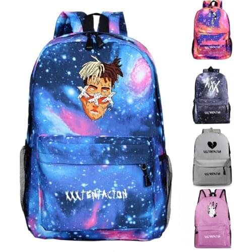 3D Printed American rapper XXXTentacion backpack students outdoors travel bag custom design School bag