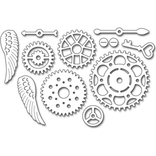 Gear Wheel Wings Metal Cutting Dies for Scrapbooking Decorative DIY Crafts Embossing Paper Cards Making Stencils New 2020