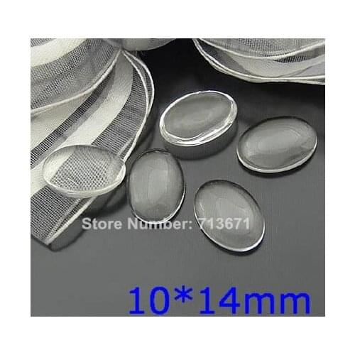 100pcs 10*14mm oval shape glass cabochons, photo jewelry pendant inserts available for Making Pendants Jewelry