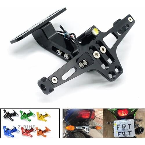 FOR Aluminum Adjustable Angle Motorcycle License Number Plate Frame Holder Bracket Universal For Aprilia SHIVER/GT DORSODURO 750