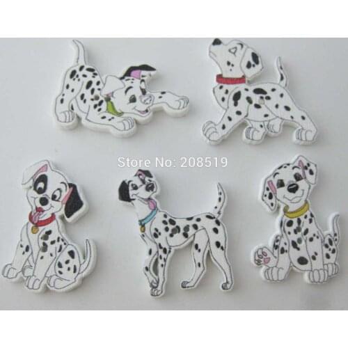 WBNSKV multi-shape Dog animal buttons mix 150 pieces randomly baby clothes button wooden sewing supplies