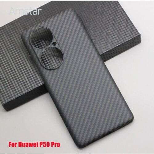 Amstar Real Carbon Fiber Protective Case for Huawei P50 Pro High-end Business Ultra-thin Aramid Fibe Huawei P50 Hard Cover