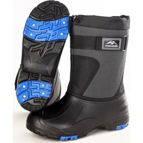 With Steel Nails Winter Non-slip Waterproof Fishing Skiing Boots Men Outdoor Hiking Camp Hunting Climbing Warm Snowfield Shoes