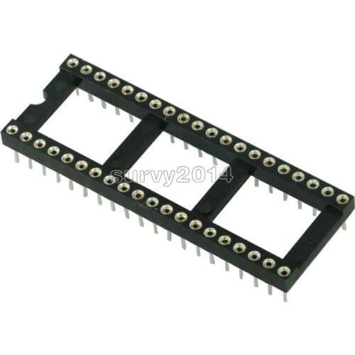 1PCS 40Pin DIP40 SIP Round IC Sockets Adaptor Solder Type gold plated machined