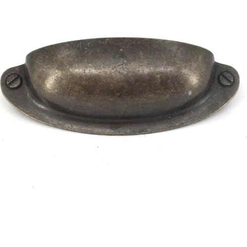 108*40mm Retro Bronze Kitchen Drawer Cabinet Door Handle Furniture Hardware Antique Cupboard Shell Pull Handles 8pcs