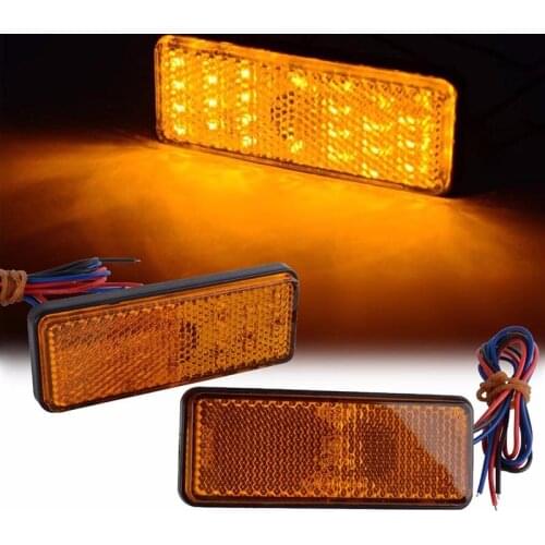 2 PCS/Set Red ABS Amber Universal for Motorcycles with 1" or 3/4" back axle For Off Road use only