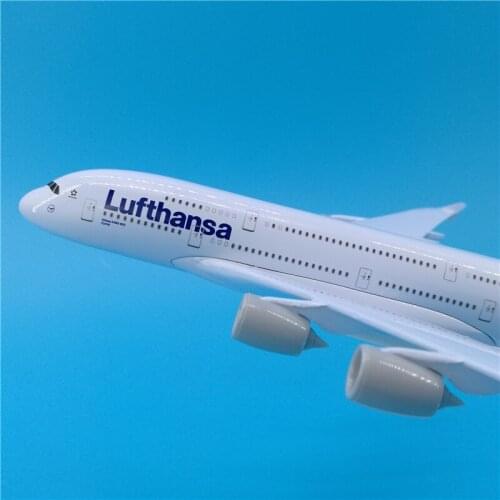 20CM Airbus Airbus A380 Lufthansa Airlines Airplanes Plane Aircraft Alloy Model Toy Adult Gift Airliner Toys F Collections Show