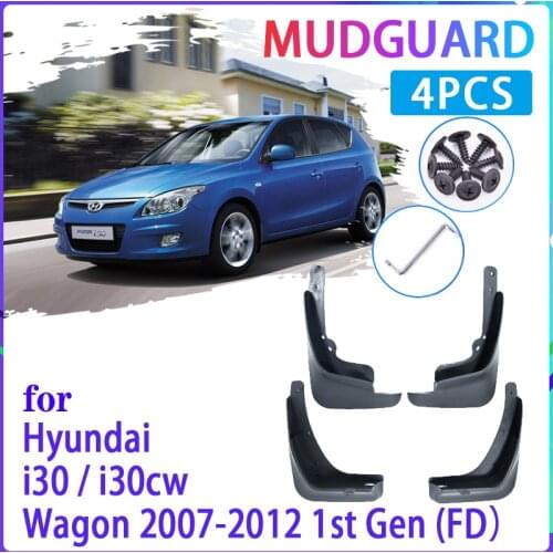 4 PCS Car Mud Flaps for Hyundai i30 i30cw Wagon 2007~2012 FD Mudguard Splash Guards Fender Mudflaps Auto Accessories